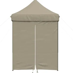 Pelouses & Jardins-vidaXL Tente de réception pliable escamotable 4 parois latérales Taupe