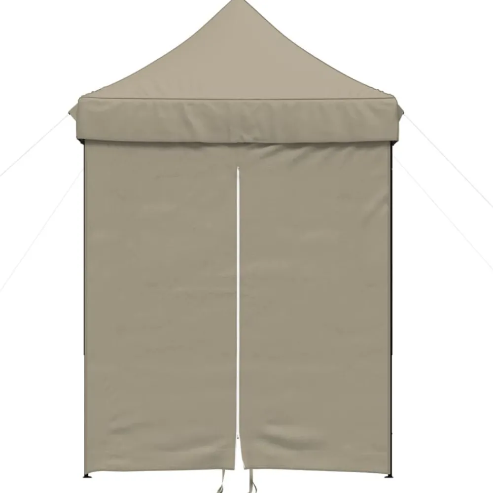 Pelouses & Jardins-vidaXL Tente de réception pliable escamotable 4 parois latérales Taupe