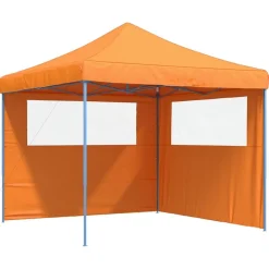vidaXL Tente de réception pliable escamotable avec 2 parois latérales