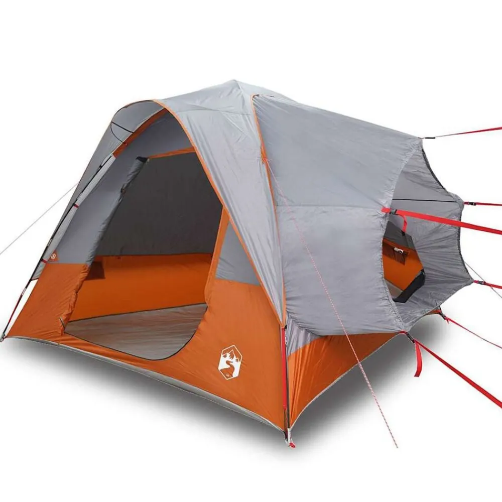 Loisirs De Plein Air-vidaXL Tente de voiture 4 personnes imperméable Gris et orange