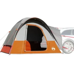 Loisirs De Plein Air-vidaXL Tente de voiture 4 personnes imperméable Gris et orange