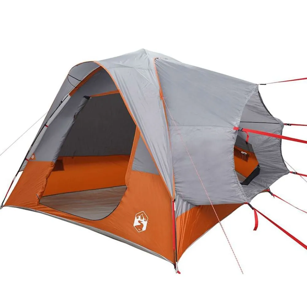 Loisirs De Plein Air-vidaXL Tente de voiture 4 personnes imperméable Gris et orange