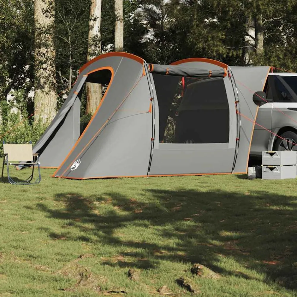 Loisirs De Plein Air-vidaXL Tente de voiture imperméable Gris et orange