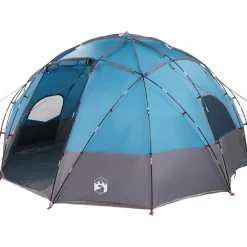 Loisirs De Plein Air-vidaXL Tente Dôme avec toit 475 x 475 x 235 cm taffetas Bleu