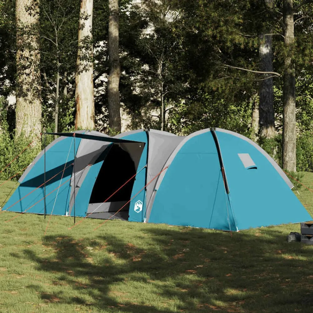 Loisirs De Plein Air-vidaXL Tente familiale à dôme 8 personnes imperméable Bleu