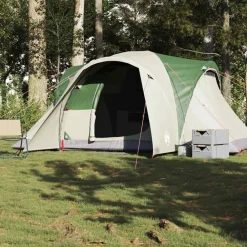 Loisirs De Plein Air-vidaXL Tente familiale à dôme 6 personnes imperméable Vert