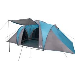 Loisirs De Plein Air-vidaXL Tente familiale à dôme 6 personnes imperméable Bleu