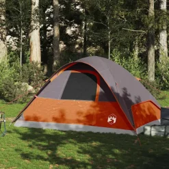 Loisirs De Plein Air-vidaXL Tente familiale à dôme 6 personnes imperméable Orange