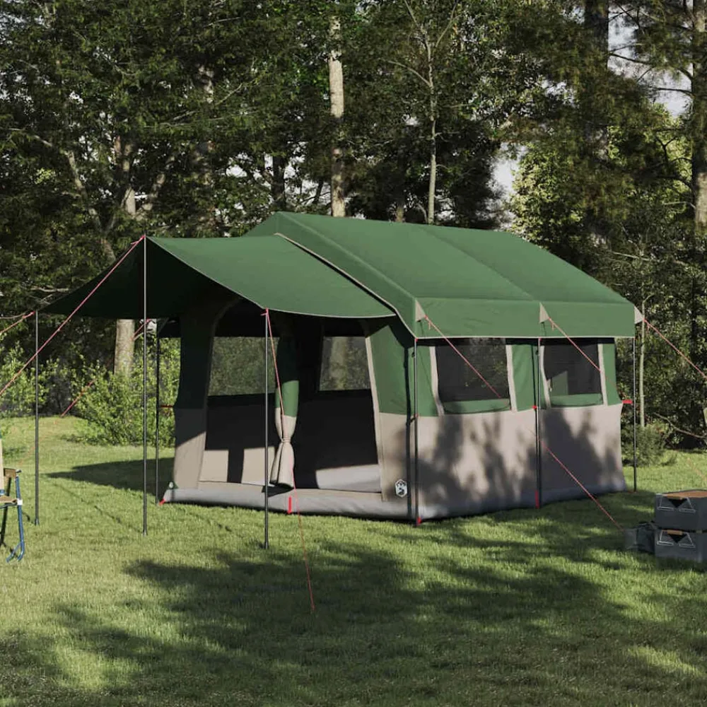 vidaXL Tente familiale 4 personnes et blanc 324 x 255 x 230 cm