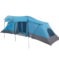 Loisirs De Plein Air-vidaXL Tente familiale avec toit et gris 721 x 335 x 212 cm Bleu