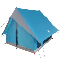 Loisirs De Plein Air-vidaXL Tente familiale avec toit et gris 315 x 286 x 200 cm Bleu