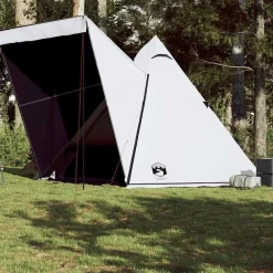 Loisirs De Plein Air-vidaXL Tente familiale tipi 6 personnes tissu occultant imperméable Blanc