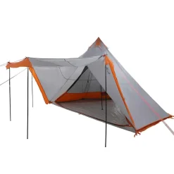 Loisirs De Plein Air-vidaXL Tente familiale tipi 8 personnes imperméable Gris et orange