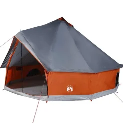 Loisirs De Plein Air-vidaXL Tente familiale tipi 6 personnes imperméable Gris et orange