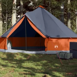 Loisirs De Plein Air-vidaXL Tente familiale tipi 6 personnes imperméable Gris et orange