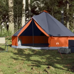 Loisirs De Plein Air-vidaXL Tente familiale tipi 6 personnes imperméable Gris et orange