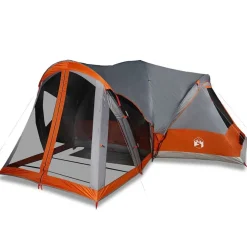 Loisirs De Plein Air-vidaXL Tente familiale tipi 8 personnes imperméable Gris et orange