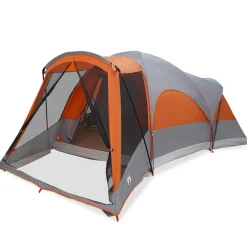 Loisirs De Plein Air-vidaXL Tente familiale tunnel 8 personnes imperméable Gris et orange