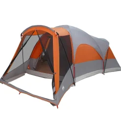 Loisirs De Plein Air-vidaXL Tente familiale tunnel 8 personnes imperméable Gris et orange