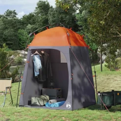 Loisirs De Plein Air-vidaXL Tente instantanée 2 personnes à libération rapide avec toit Gris et orange