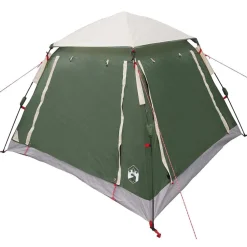 Loisirs De Plein Air-vidaXL Tente Instantanée avec Housse de Pluie pour 3 Personnes à Libération Rapide Vert