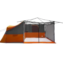 Loisirs De Plein Air-vidaXL Tente intérieure 520 x 520 x 190 cm taffetas Gris et orange
