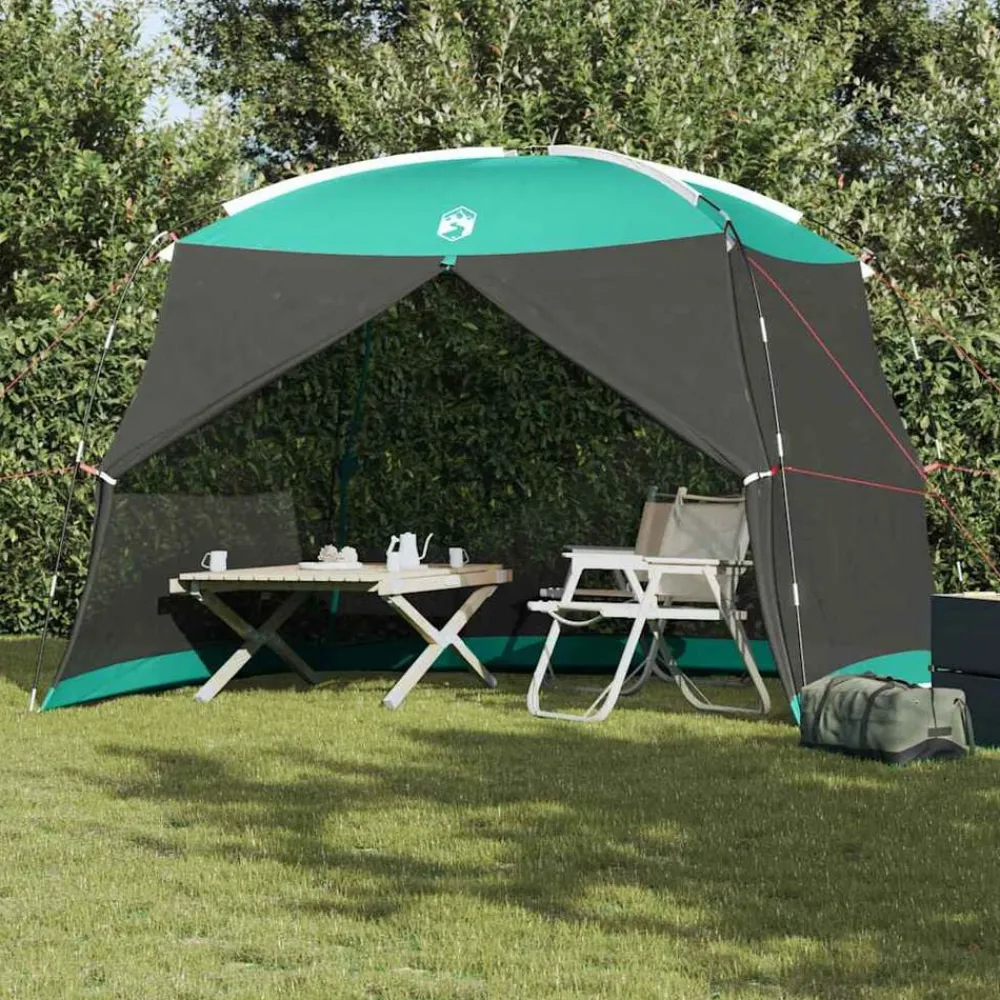 Loisirs De Plein Air-vidaXL Tente moustiquaire avec toit Vert Mer 320 x 320 x 218 cm Vert marin