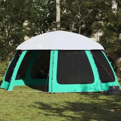 vidaXL Tente piscine toit amovible parois maille vert d'eau 510x510 cm