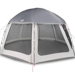 Loisirs De Plein Air-vidaXL Tente piscine toit amovible parois maille 510x510 cm Gris
