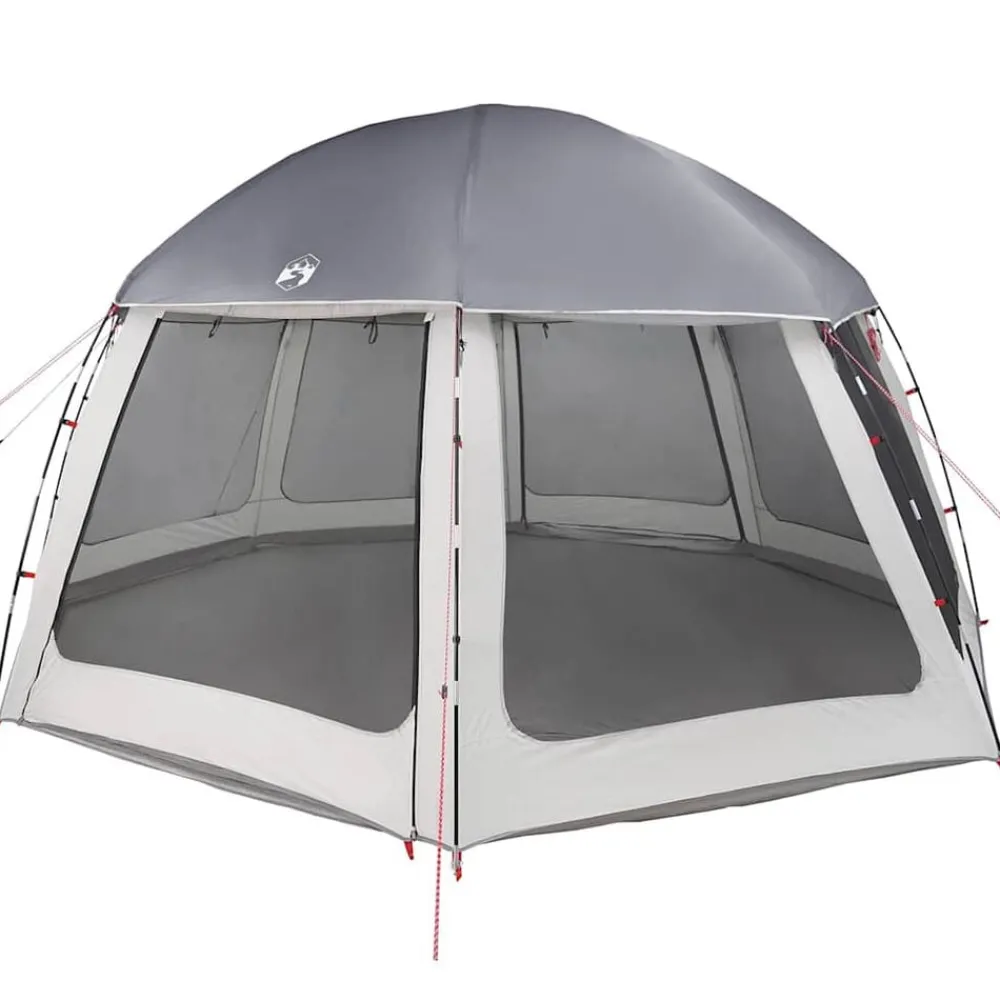 Loisirs De Plein Air-vidaXL Tente piscine toit amovible parois maille 510x510 cm Gris
