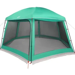 vidaXL Tente piscine toit amovible parois maille vert d'eau 512x458 cm
