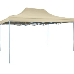Pelouses & Jardins-vidaXL Tente pliable 3 x 4,5 m Blanc crème Crème