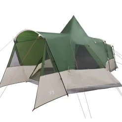 Loisirs De Plein Air-vidaXL Tente Teepee pour 8 personnes avec toit 720 x 465 x 295 cm Vert