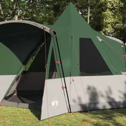 Loisirs De Plein Air-vidaXL Tente Teepee pour 8 personnes avec toit 720 x 465 x 295 cm Vert