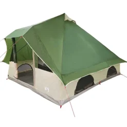 Loisirs De Plein Air-vidaXL Tente Tipi avec toit 358 x 296 x 258 cm taffetas Vert
