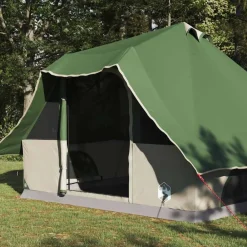 Loisirs De Plein Air-vidaXL Tente Tipi avec toit 358 x 296 x 258 cm taffetas Vert