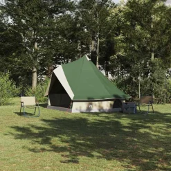 Loisirs De Plein Air-vidaXL Tente Tipi avec toit 400 x 346 x 250 cm taffetas Vert