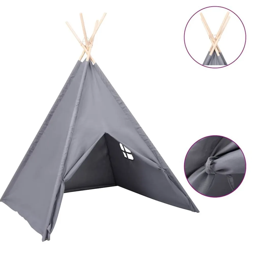 vidaXL Tente tipi d'enfants avec sac Peau de pêche 120x120x150 cm