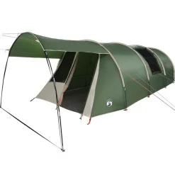 Loisirs De Plein Air-vidaXL Tente tunnel 4 personnes et blanc 740 x 370 x 220 cm Vert
