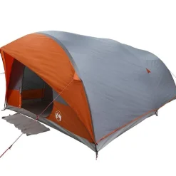 Loisirs De Plein Air-vidaXL Tente Tunnel 500 x 348 x 200 cm taffetas Gris et orange