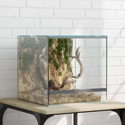 Articles Pour Animaux De Compagnie-vidaXL Terrarium avec stockage Transparent 30 x 30 x 30 cm Verre
