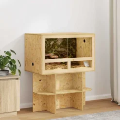 vidaXL Terrarium Marron 80 x 50 x 50 cm OSB