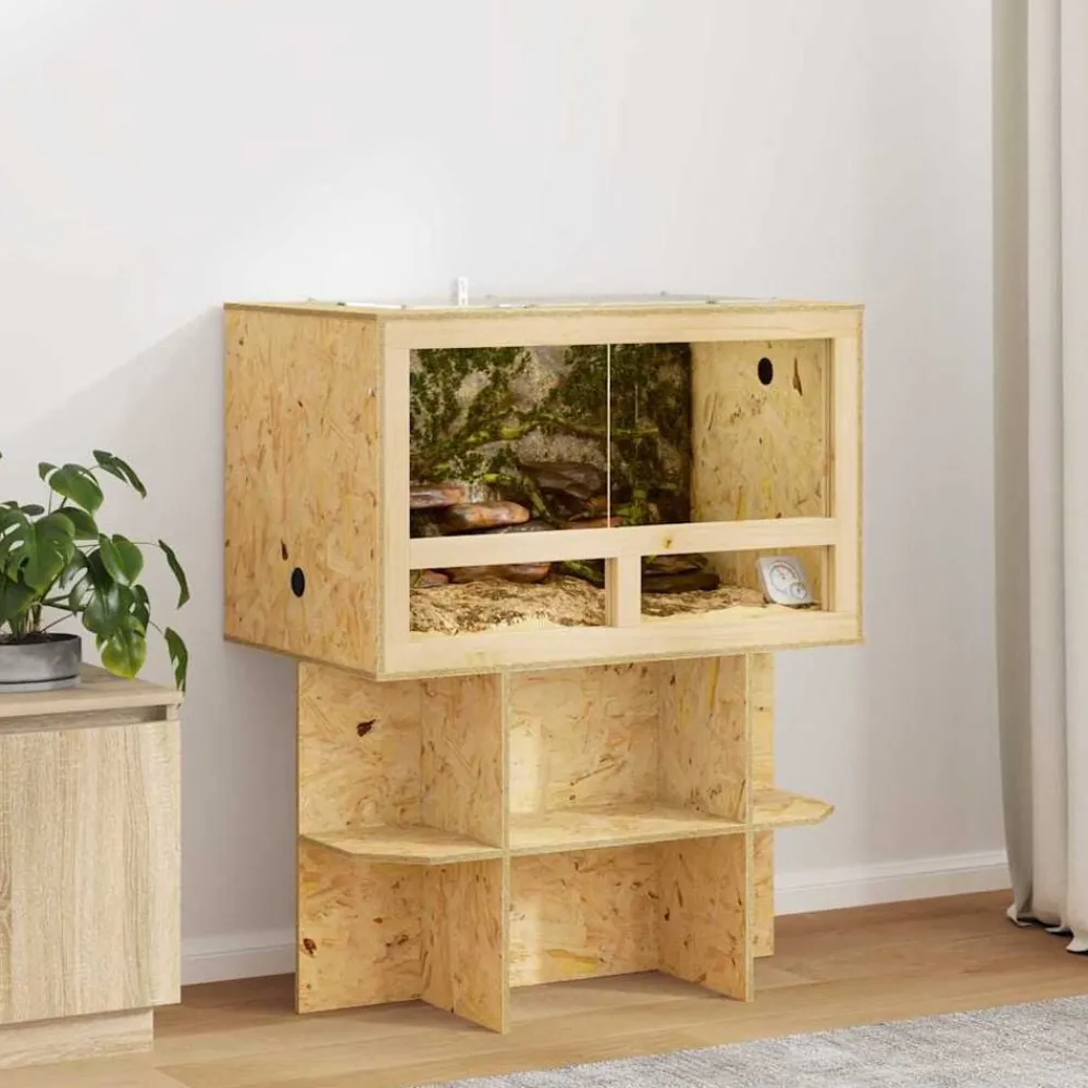 vidaXL Terrarium Marron 80 x 50 x 100 cm OSB