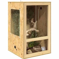 Articles Pour Animaux De Compagnie-vidaXL Terrarium Marron 50 x 50 x 80 cm OSB
