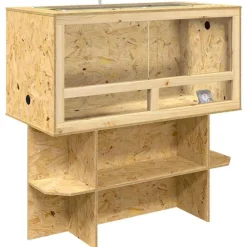 Articles Pour Animaux De Compagnie-vidaXL Terrarium Marron 100 x 50 x 100 cm OSB