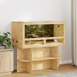 Articles Pour Animaux De Compagnie-vidaXL Terrarium Marron 100 x 50 x 100 cm OSB