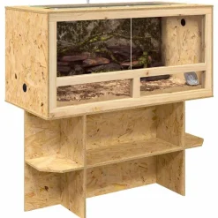 Articles Pour Animaux De Compagnie-vidaXL Terrarium Marron 100 x 50 x 100 cm OSB