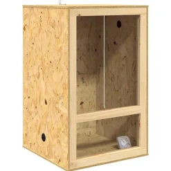 Articles Pour Animaux De Compagnie-vidaXL Terrarium Marron 50 x 50 x 80 cm OSB