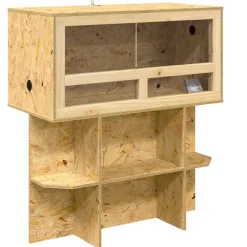 vidaXL Terrarium Marron 80 x 40 x 90 cm OSB