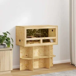 vidaXL Terrarium Marron 80 x 40 x 90 cm OSB